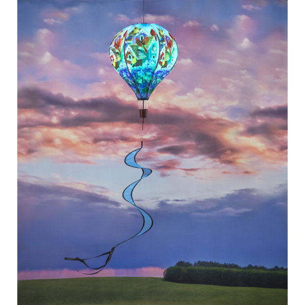 Arlmont & Co. Mutters Summer Birdhouse Garden Solar Lit Burlap Balloon